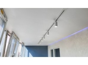 Монтаж потолка в квартире 15 м2 с использованием пленки VIPCEILING серии MONLANGE M9001 (2.15)