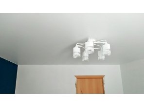 Монтаж потолка на кухне 13 м2 с использованием пленки VIPCEILING серии MONLANGE S9020 (3.25)