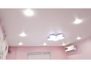 Монтаж потолка в детской 13 м2 с использованием пленки VIPCEILING серии MONLANGE M9001 (3.50)