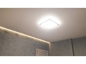 Монтаж потолка в спальне 13 м2 с использованием пленки VIPCEILING серии MONLANGE M9001 (3.50)