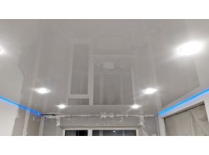 Монтаж потолка в спальне 16 м2 с использованием пленки VIPCEILING серии MONLANGE L9001 (3.25)