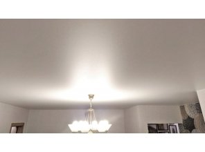 Монтаж потолка в квартире 18 м2 с использованием пленки VIPCEILING серии MONLANGE M9001 (4.00)
