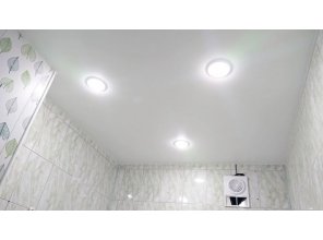 Монтаж потолка в ванной 3 м2 с использованием пленки VIPCEILING серии MONLANGE S9020 (2.15)