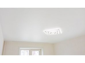 Монтаж потолка для зала 16 м2 с использованием пленки VIPCEILING серии MONLANGE M9001 (3.80)