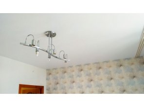 Монтаж потолка на кухне 11 м2 с использованием пленки VIPCEILING серии MONLANGE M9001 (3.25)