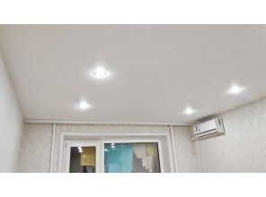 Монтаж потолка для зала 20 м2 с использованием пленки VIPCEILING серии MONLANGE M9001 (3.50)