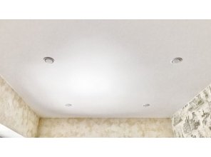 Монтаж потолка в деревянном доме 10 м2 с использованием пленки VIPCEILING серии MONLANGE M9001 (2.60)