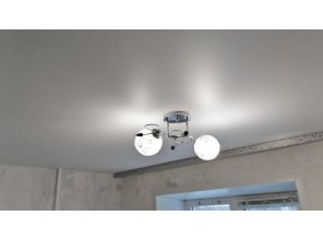 Монтаж потолка на кухне 6 м2 с использованием пленки VIPCEILING серии MONLANGE M9001 (2.60)