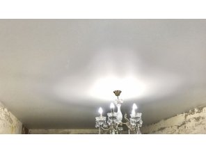 Монтаж потолка в гостиной 17 м2 с использованием пленки VIPCEILING серии MONLANGE M9001 (3.25)