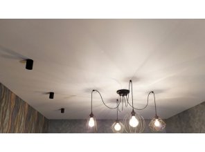 Монтаж потолка для зала 14 м2 с использованием пленки VIPCEILING серии MONLANGE M9001 (3.25)